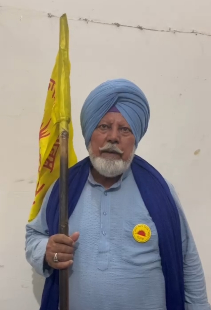 Kisan leader Sardar Amarjit Singh Sher Gill, the district president of Azad Kisan Sangharsh Committee,